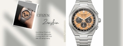 Citizen Zenshin Eco-Drive Super Titanium Chronograph CA4610-85Z Cam - Đồng Hồ Thể Thao Cao Cấp