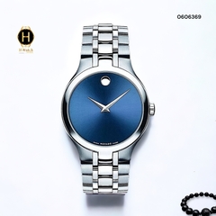 Đồng Hồ Nam Movado Quartz Collection Blue 0606369 Dây Thép Mặt Xanh.