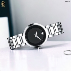 Đồng Hồ Nữ Movado Quartz Modern Classic 0607101 Dây Thép Trắng Mặt Đen