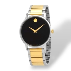 Đồng Hồ Nam Movado Quartz 0607217 Dây Thép Demi Gold Mặt Đen.