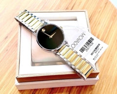 Đồng Hồ Nam Movado Quartz 0607217 Dây Thép Demi Gold Mặt Đen.