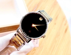 Đồng Hồ Nam Movado Quartz 0607217 Dây Thép Demi Gold Mặt Đen.