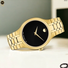 Đồng Hồ Nam Movado Quartz Collection 0607227 Dây Thép Vàng Mặt Đen