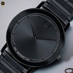 Đồng Hồ Nam Movado Quartz 0607408 Face Dây Thép Mặt Đen Sapphire