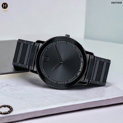 Đồng Hồ Nam Movado Quartz 0607408 Face Dây Thép Mặt Đen Sapphire