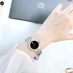 Đồng Hồ Nữ Movado Quartz 0607445 Juro Museum Dây Thép Demi Vàng Mặt Đen