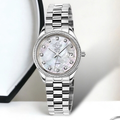 Đồng Hồ Nữ Gv2 By Gevril Quartz Turin Diamond 12425B