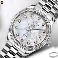 Đồng Hồ Nữ Gv2 By Gevril Quartz Turin Diamond 12425B
