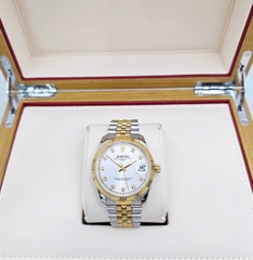 Đồng Hồ Cặp Sunrise Quartz 1255SA 2255SA Dây Thép Demi Gold Mặt Trắng ( Giá 1 Chiếc )