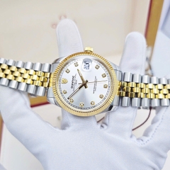Đồng Hồ Cặp Sunrise Quartz 1255SA 2255SA Dây Thép Demi Gold Mặt Trắng ( Giá 1 Chiếc )