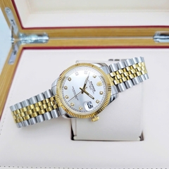 Đồng Hồ Cặp Sunrise Quartz 1255SA 2255SA Dây Thép Demi Gold Mặt Trắng ( Giá 1 Chiếc )