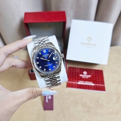 Đồng Hồ Cặp Sunrise Quartz 1255SA 2255SA Thép Trắng Blue ( Giá 1 Chiếc )