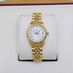 Đồng Hồ Cặp Sunrise Quartz 1255SA  2255SA Dây Sắt Vàng Mặt Trắng ( Giá 1 Chiếc )