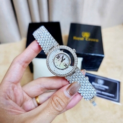 Đồng Hồ Nữ Royal Crown Quartz 2606 Thép Trắng