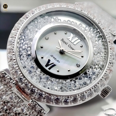 Đồng Hồ Nữ Royal Crown Quartz 2606 Thép Trắng