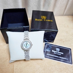 Đồng Hồ Nữ Royal Crown Quartz 2607L Thép Trắng