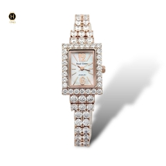 Đồng Hồ Nữ Royal Quartz 3584 Thép Rose Trắng