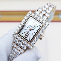 Đồng Hồ Nữ Royal Quartz 3584 Thép Rose Trắng