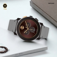 Đồng Hồ Nam Movado Quartz Large Bold Chronograph 3600445 Dây Da Xám Mặt Nâu