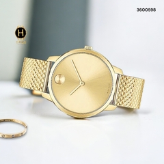 Đồng Hồ Nữ Movado Quartz 3600598 Bold Dây Thép Vàng Mặt Vàng.