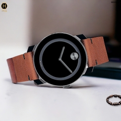 Đồng Hồ Nam Movado Quartz Bold TR90 3600600 Dây Da Mặt Đen