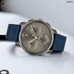 Đồng Hồ Nam Movado Quartz Chronograph Bold Thin 3600720 Dây Da Xanh Mặt Xám