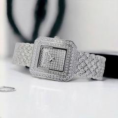 Đồng Hồ Nữ Royal Crown Quartz 3619M Thép Trắng Mặt Full Đá