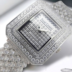 Đồng Hồ Nữ Royal Crown Quartz 3619M Thép Trắng Mặt Full Đá