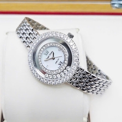 Đồng Hồ Nữ Royal Crown Quartz 3628 Thép Trắng