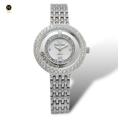 Đồng Hồ Nữ Royal Crown Quartz 3628 Thép Trắng
