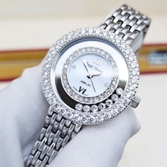 Đồng Hồ Nữ Royal Crown Quartz 3628 Thép Trắng