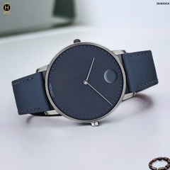 Đồng Hồ Nam Movado Quartz Face Grey Ion-Plated 3640004 Dây Da Xanh Mặt Xanh