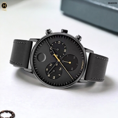 Đồng Hồ Nam Movado Quartz Chronograph Face 3640039 Dây Da Đen Mặt Đen