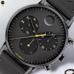 Đồng Hồ Nam Movado Quartz Chronograph Face 3640039 Dây Da Đen Mặt Đen