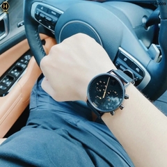 Đồng Hồ Nam Movado Quartz Chronograph Face 3640039 Dây Da Đen Mặt Đen