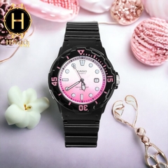 Đồng Hồ Nữ Casio Quartz LRW-200H-4EVDF Dây Nhựa Đen Vỏ Đen Mặt Hồng Trắng