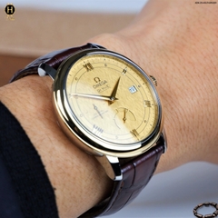 Đồng Hồ Nam Omega Automatic De Ville Prestige Chronometer 424.23.40.21.08.001 ( 42423402108001 ) Dây Da Mặt Vàng Sapphire.