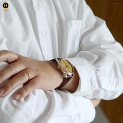 Đồng Hồ Nam Omega Automatic De Ville Prestige Chronometer 424.23.40.21.08.001 ( 42423402108001 ) Dây Da Mặt Vàng Sapphire.