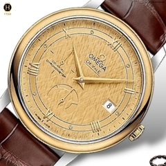 Đồng Hồ Nam Omega Automatic De Ville Prestige Chronometer 424.23.40.21.08.001 ( 42423402108001 ) Dây Da Mặt Vàng Sapphire.