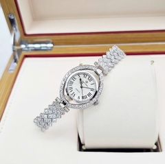 Đồng Hồ Nữ Royal Crowm Quartz 4610 Dây Sắt Đính Đá