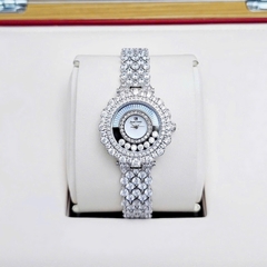 Đồng Hồ Nữ Royal Crown Quartz Đính Đá 4660 Thép Trắng