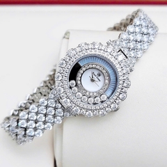 Đồng Hồ Nữ Royal Crown Quartz Đính Đá 4660 Thép Trắng