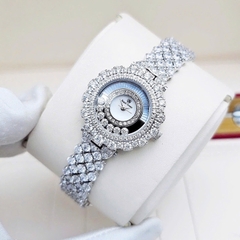 Đồng Hồ Nữ Royal Crown Quartz Đính Đá 4660 Thép Trắng