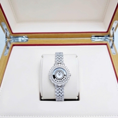 Đồng Hồ Nữ Royal Crown Quartz Đính Đá 4660 Thép Trắng