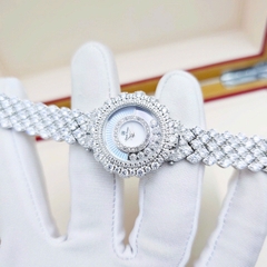 Đồng Hồ Nữ Royal Crown Quartz Đính Đá 4660 Thép Trắng