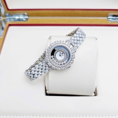Đồng Hồ Nữ Royal Crown Quartz Đính Đá 4660 Thép Trắng