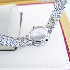 Đồng Hồ Nữ Royal Crown Quartz Đính Đá 4660 Thép Trắng
