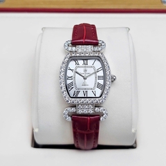 Đồng Hồ Nữ Royal Quartz 4670 Da Đỏ Mặt Trắng