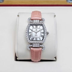 Đồng Hồ Nữ Royal Quartz 4670 Da Hồng Mặt Trắng