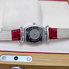 Đồng Hồ Nữ Royal Quartz 4670 Da Đỏ Mặt Trắng